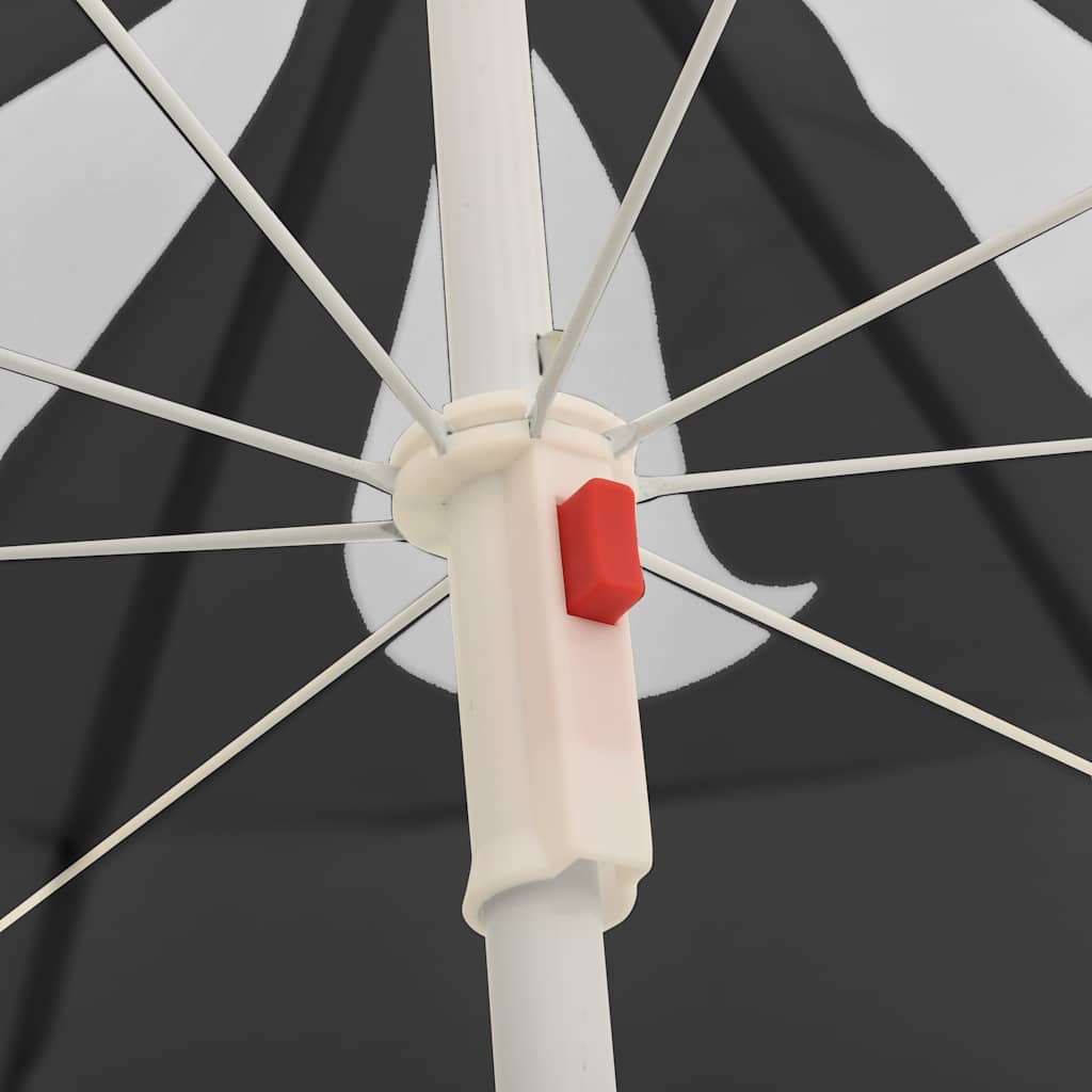 parasol 180 cm stålstang antracitgrå