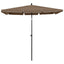 parasol med stang 210x140 cm gråbrun
