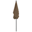 parasol med stang 210x140 cm gråbrun
