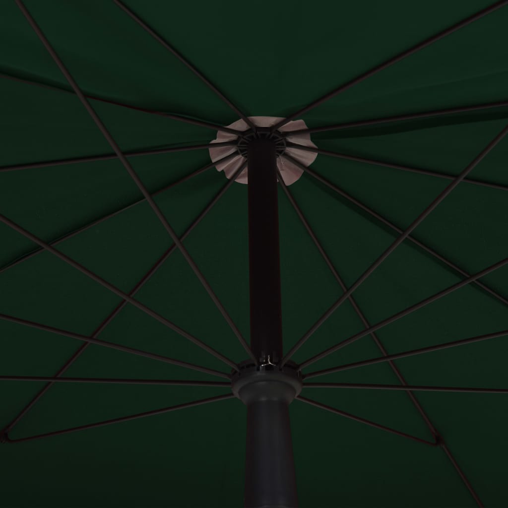 parasol med stang 200x130 cm grøn