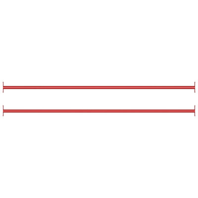 kolbøttestang 2 stk. 125 cm stål rød