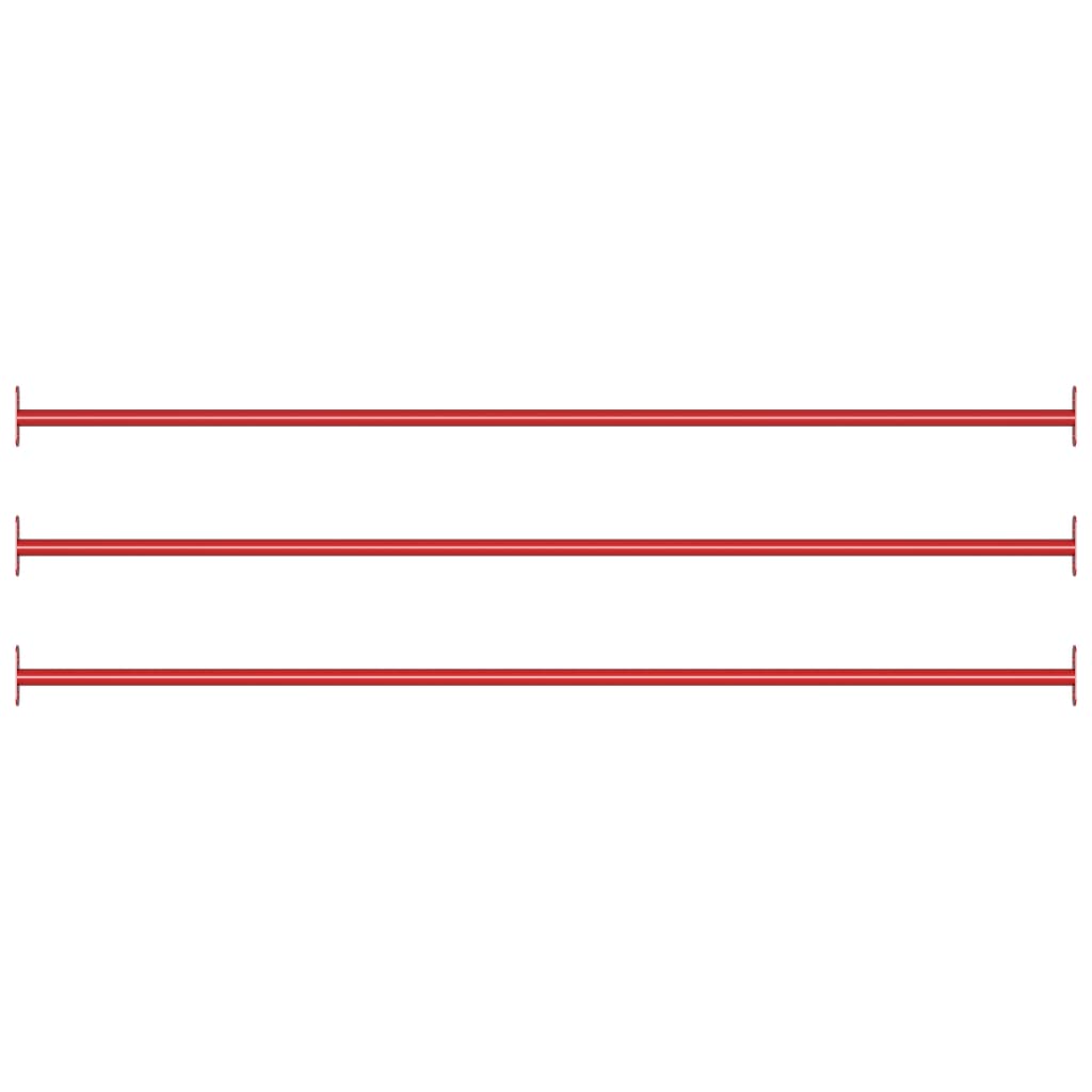 kolbøttestang 3 stk. 125 cm stål rød billede