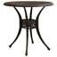 havebord 78x78x72 cm støbt aluminium bronzefarvet