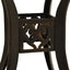 havebord 78x78x72 cm støbt aluminium bronzefarvet