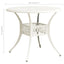 havebord 90x90x74 cm støbt aluminium hvid