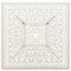 havebord 90x90x73 cm støbt aluminium hvid