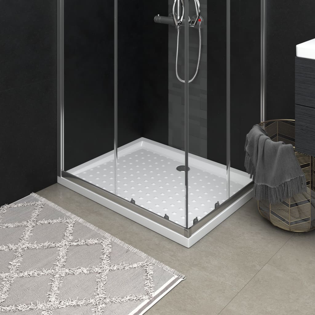 brusekar med dupper 90x70x4 cm ABS hvid billede