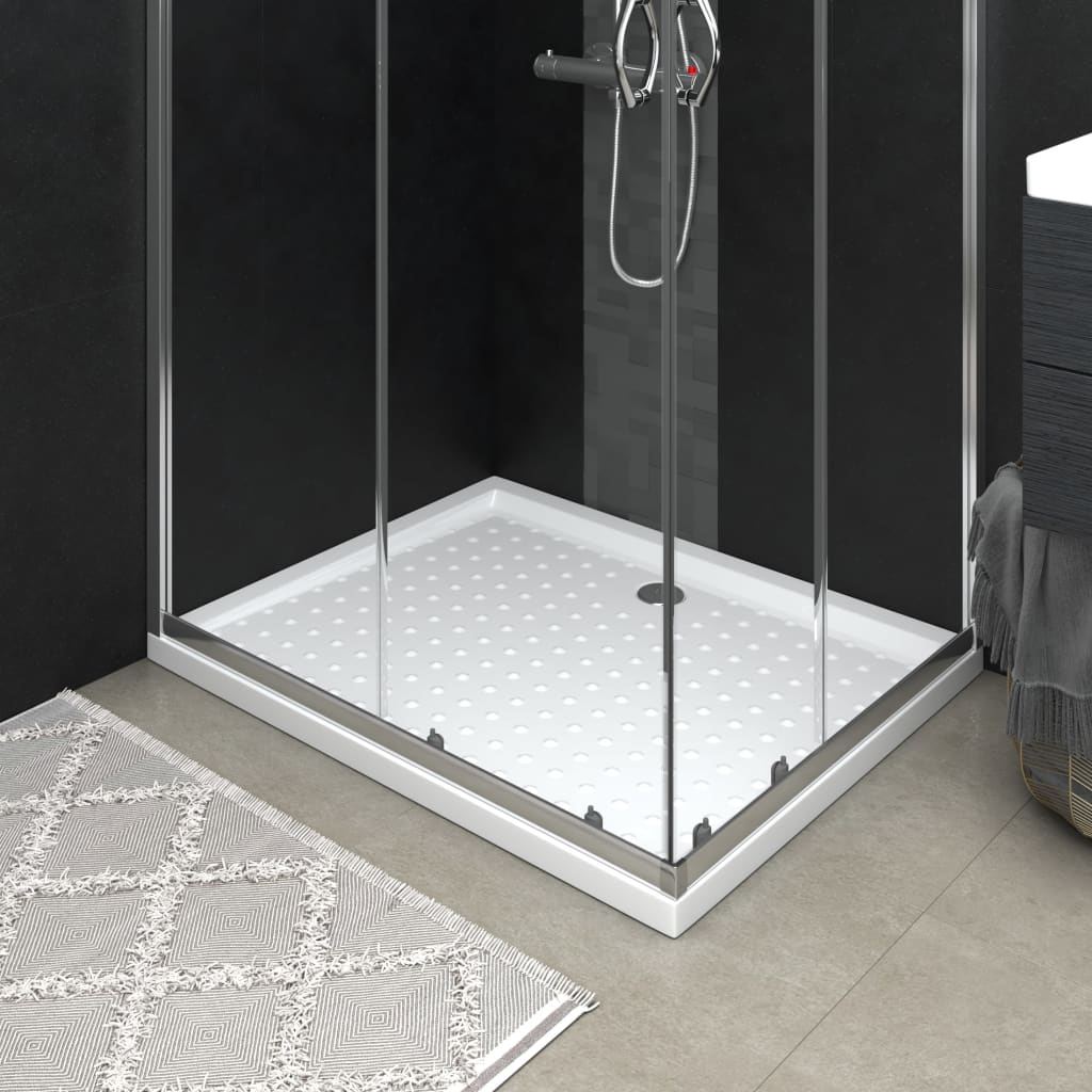 brusekar med dupper 80x100x4 cm ABS hvid billede