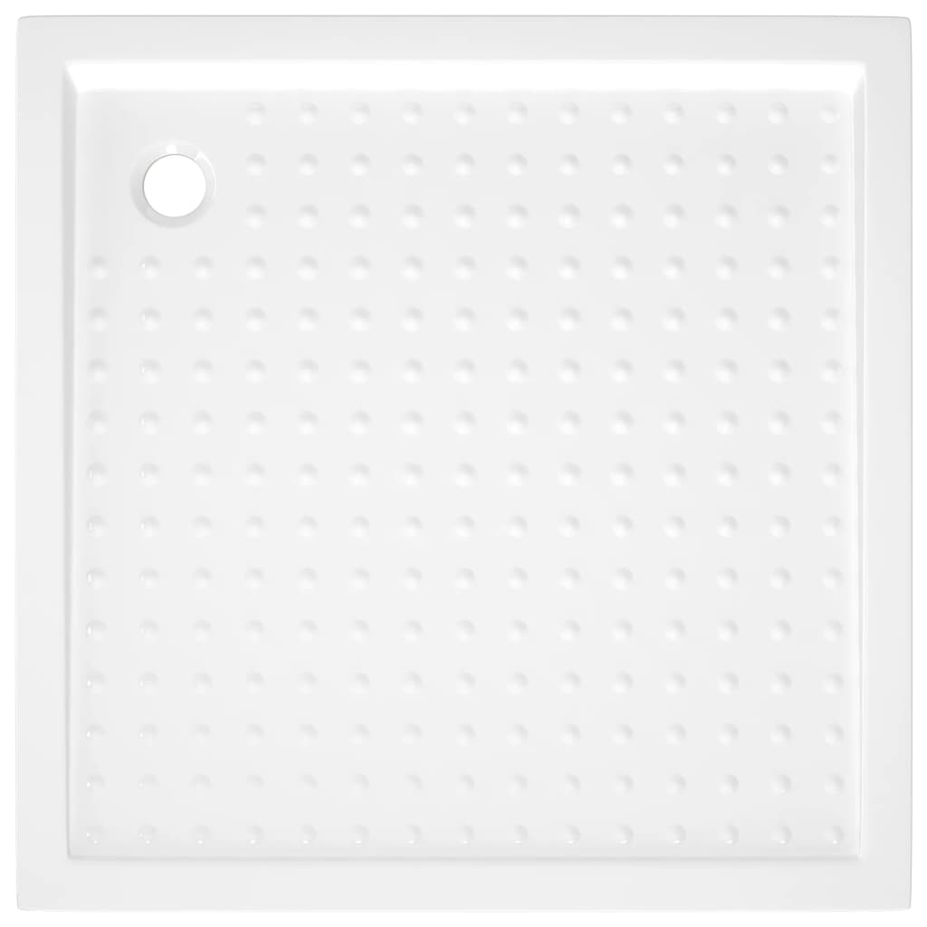 brusekar med dupper 90x90x4 cm ABS hvid