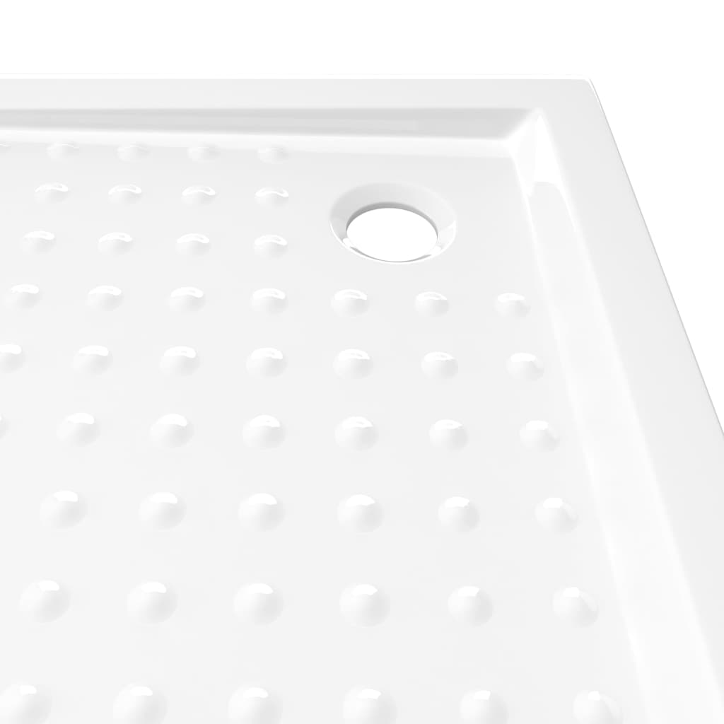 brusekar med dupper 90x90x4 cm ABS hvid
