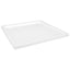 brusekar med dupper 80x80x4 cm ABS hvid
