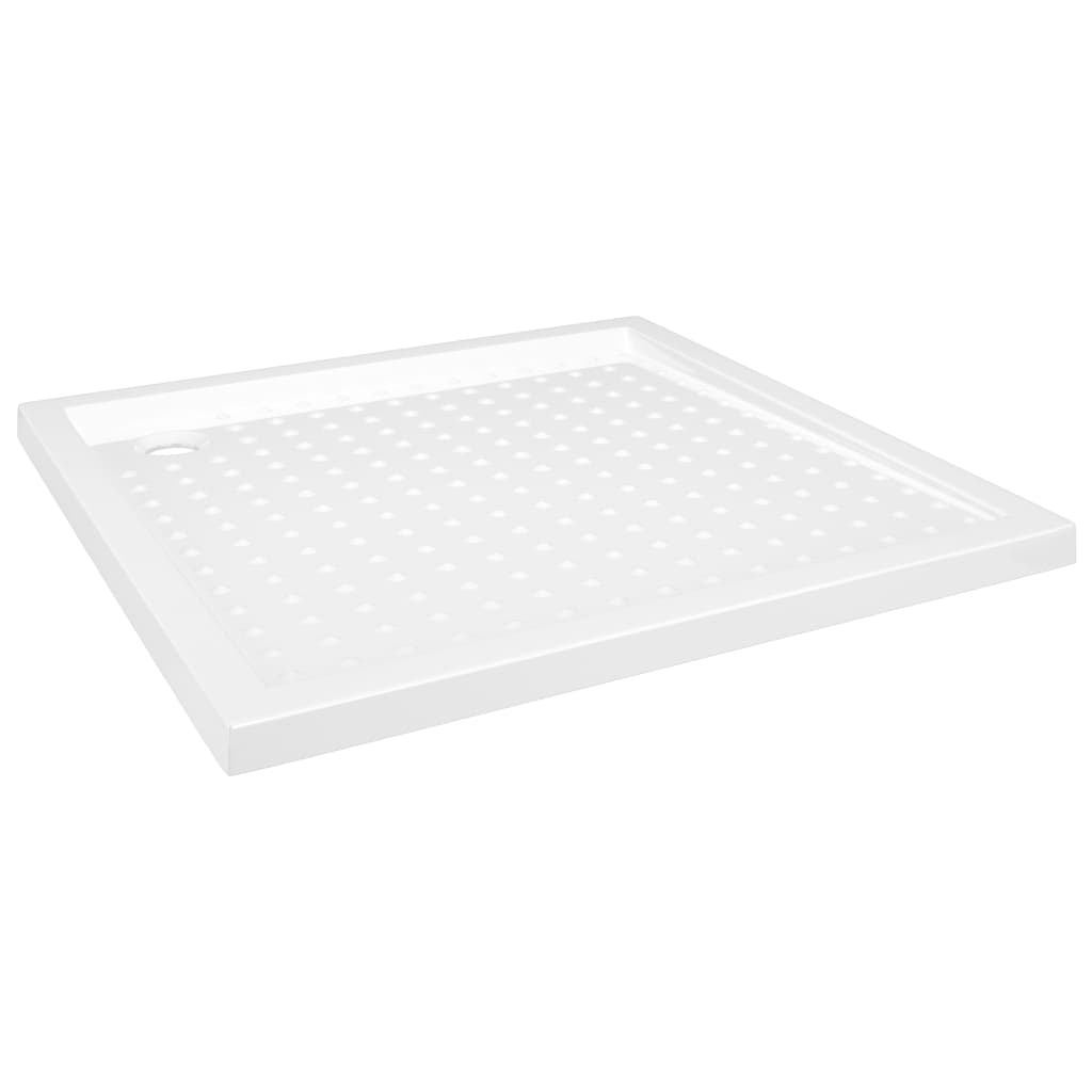 brusekar med dupper 80x80x4 cm ABS hvid