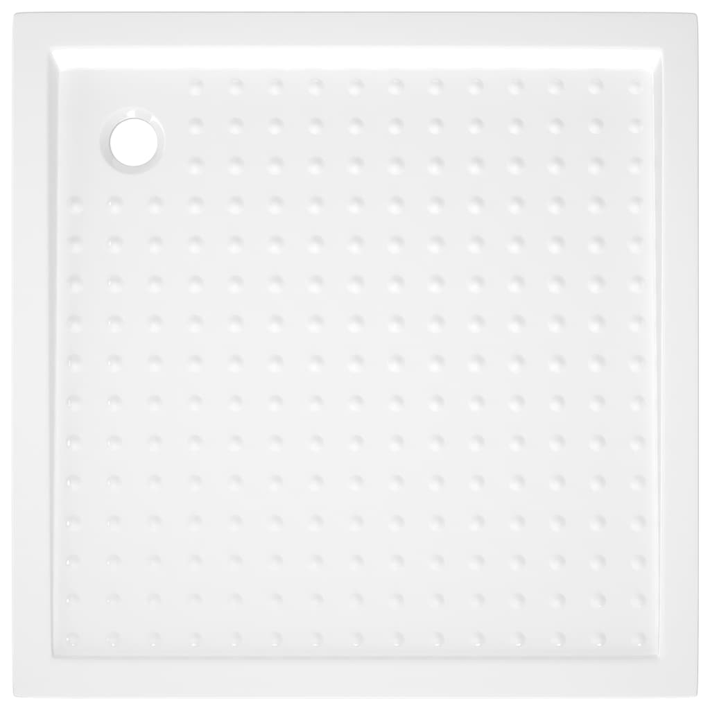 brusekar med dupper 80x80x4 cm ABS hvid