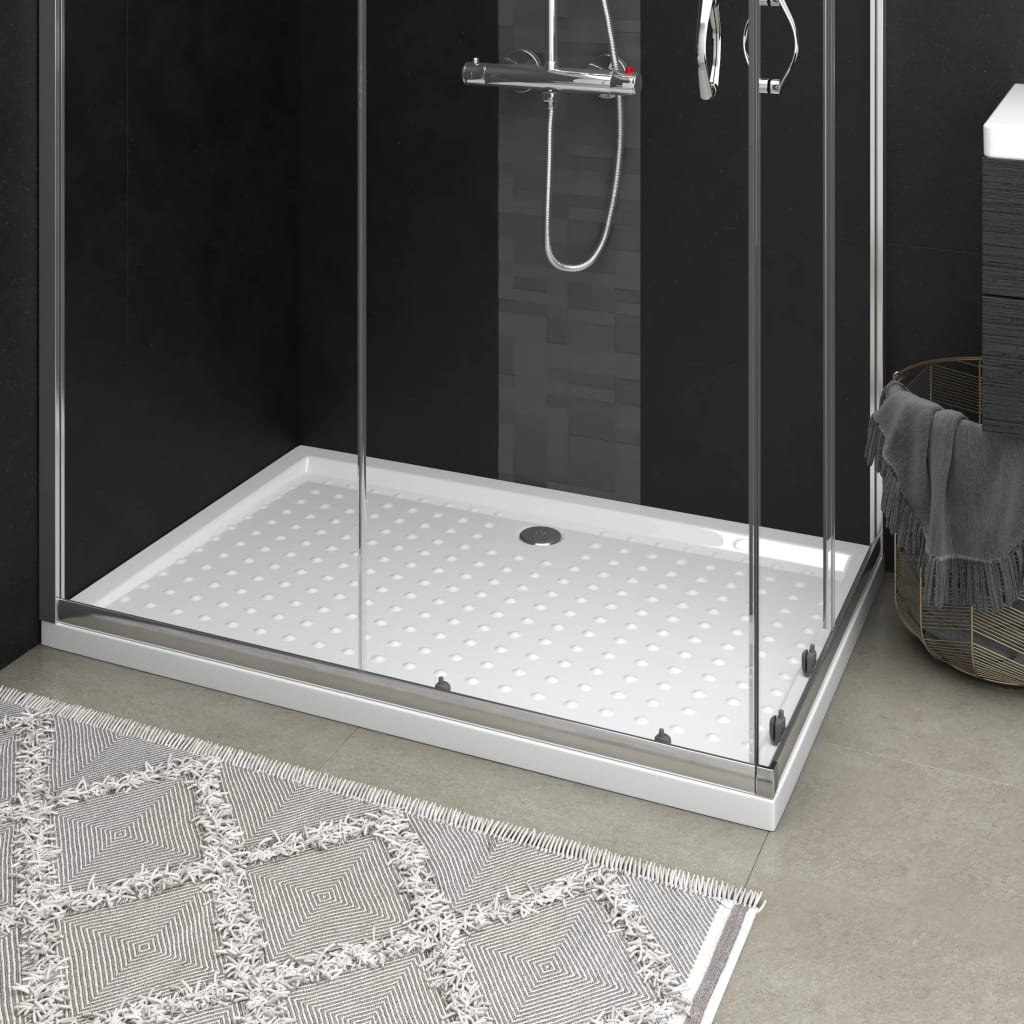 brusekar med dupper 80x120x4 cm ABS hvid billede