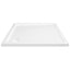 brusekar 80x80 cm ABS firkantet hvid