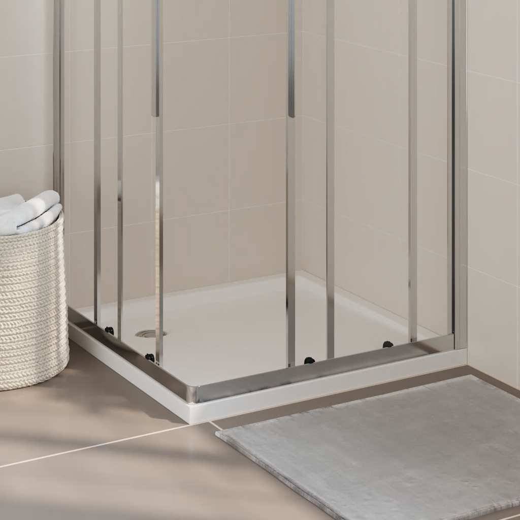 brusekar 80x80 cm ABS firkantet hvid billede
