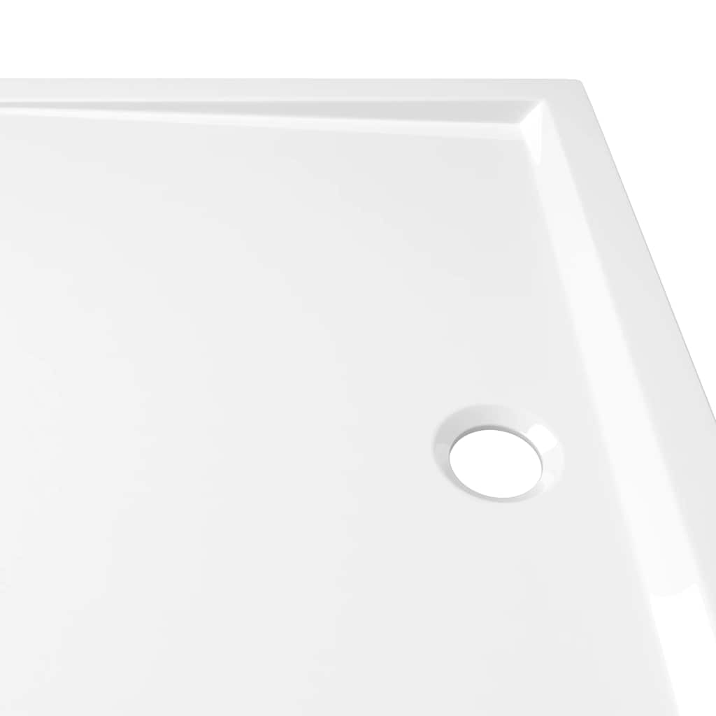 brusekar 80x110 cm ABS rektangulært hvid