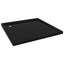 brusekar 80x80 cm ABS firkantet sort