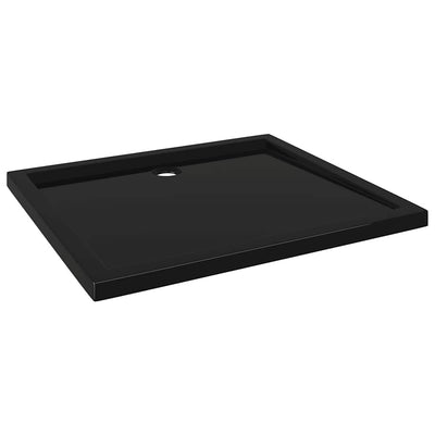 brusekar 80x90 cm ABS rektangulært sort