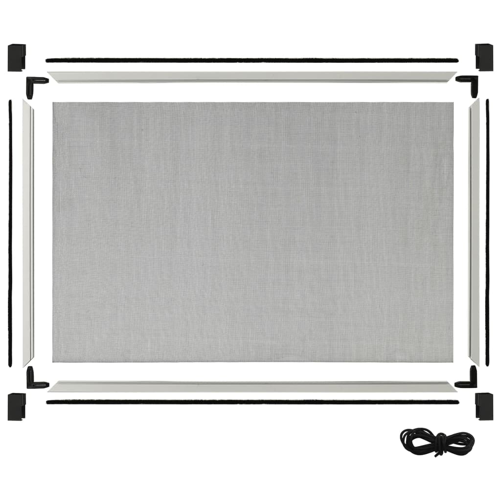udvideligt insektnet til vinduer (75-143)x50 cm hvid