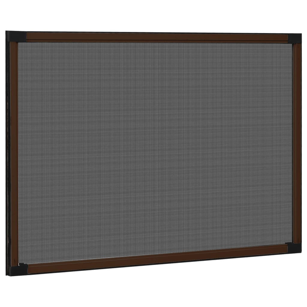 udvideligt insektnet til vinduer (75-143)x50 cm brun
