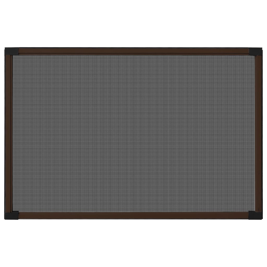 udvideligt insektnet til vinduer (75-143)x50 cm brun