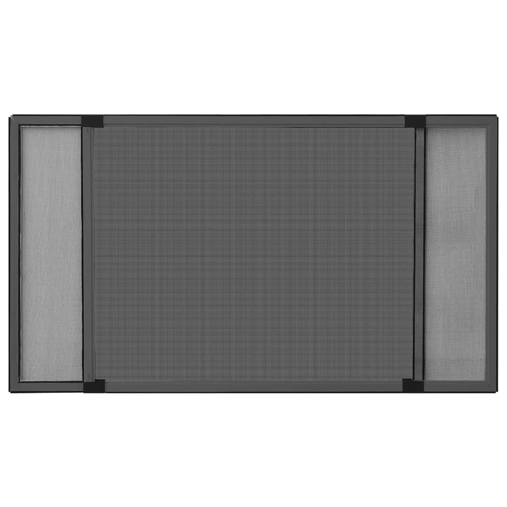 udvideligt insektnet til vinduer (75-143)x50 cm antracitgrå