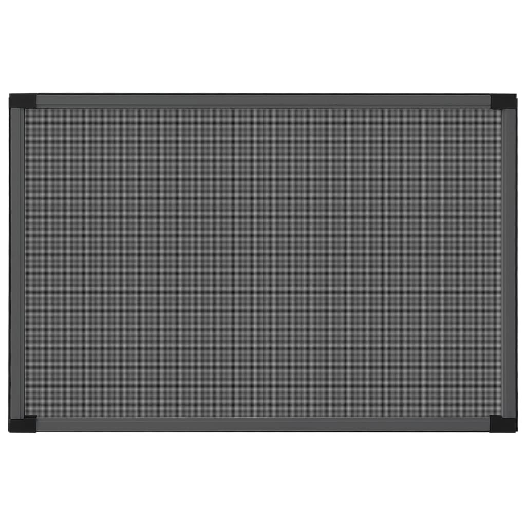udvideligt insektnet til vinduer (75-143)x50 cm antracitgrå