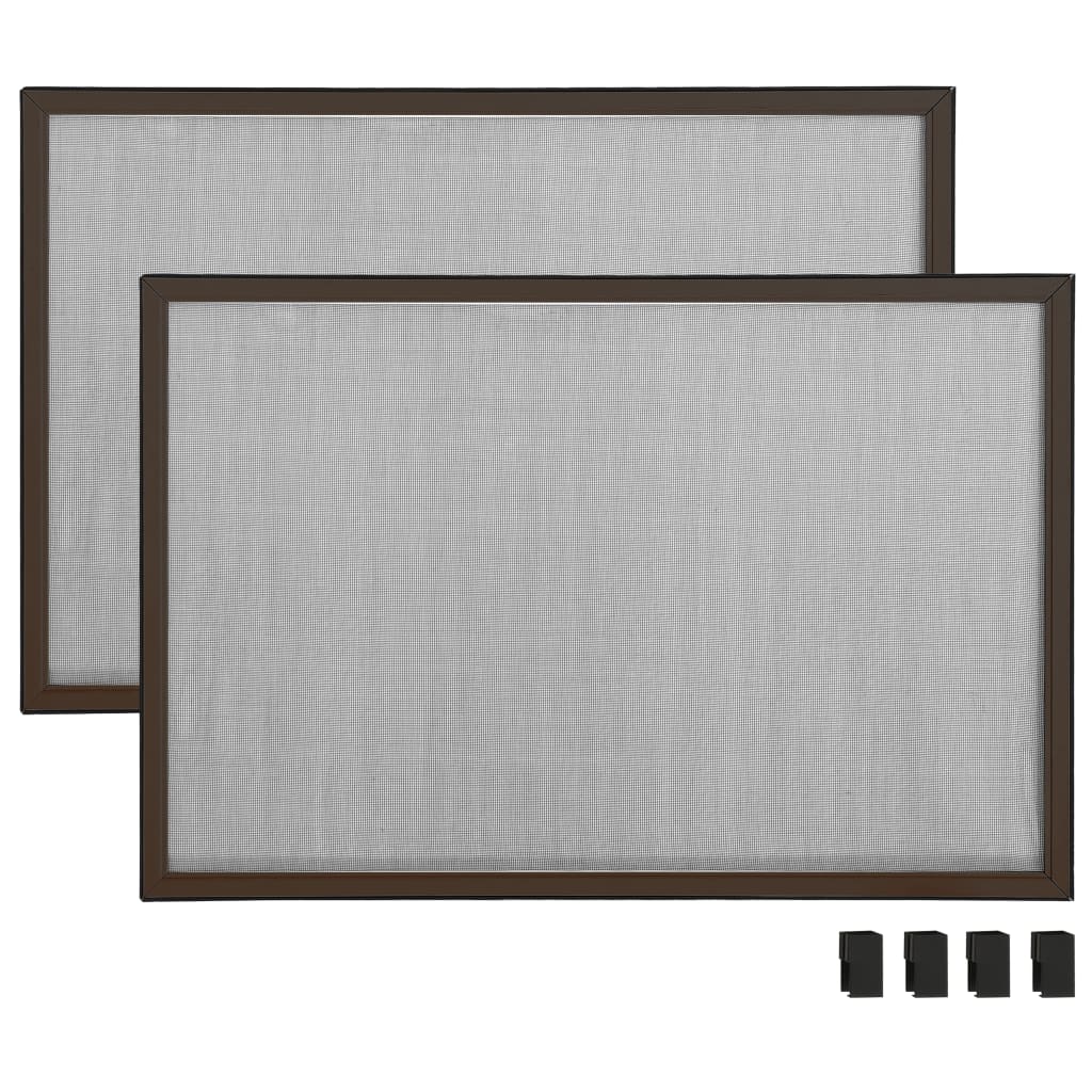 udvideligt insektnet til vinduer (100-193)x75 cm brun