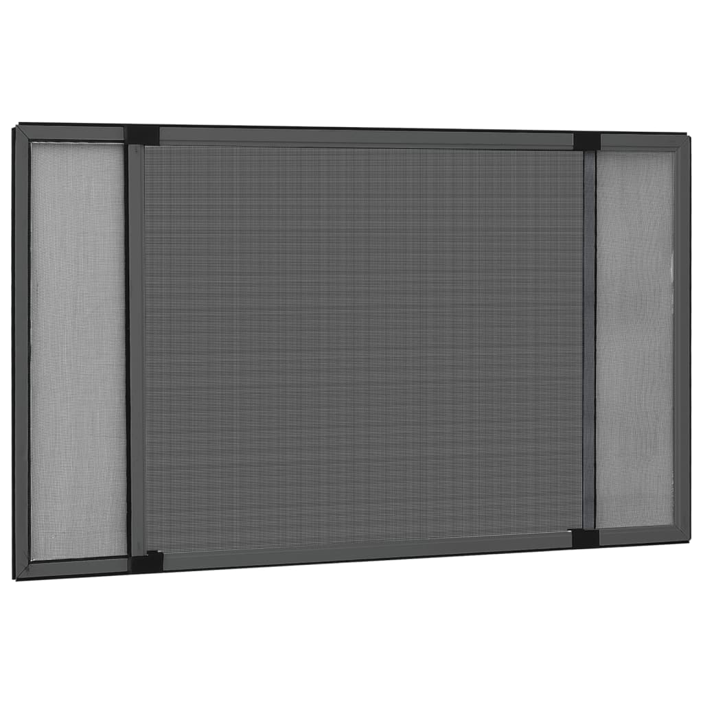 udvideligt insektnet til vinduer (100-193)x75 cm antracitgrå