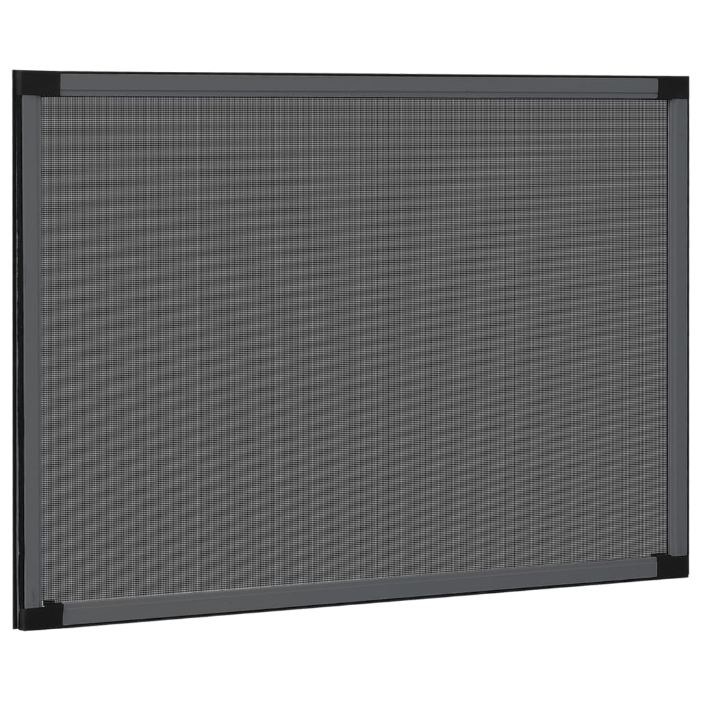 udvideligt insektnet til vinduer (100-193)x75 cm antracitgrå