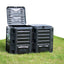 kompostbeholder 380 l sort