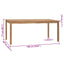 havebord 180x90x77 cm massivt teaktræ