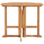 foldbart havebord 90x90x75 cm massivt teaktræ