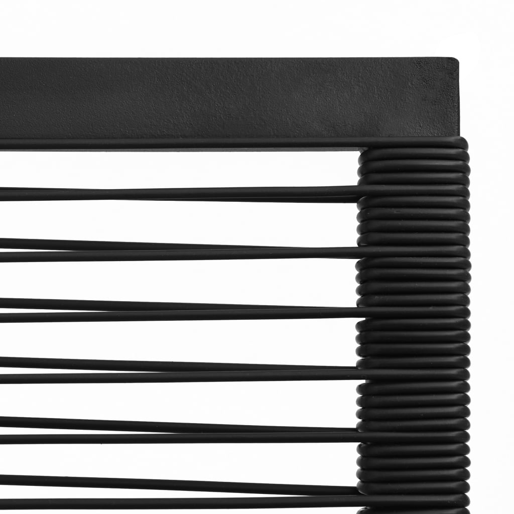 udendørs spisebordssæt 9 dele PVC rattan sort