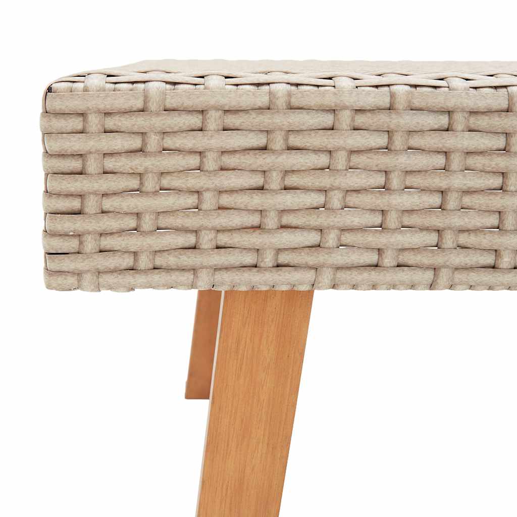 loungesæt til haven 2 dele med hynder polyrattan beige