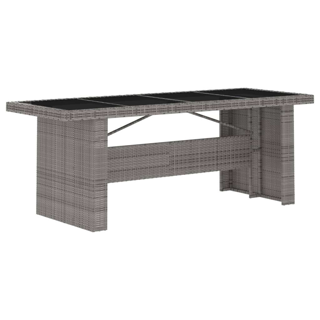udendørs spisebordssæt 11 dele med hynder polyrattan grå