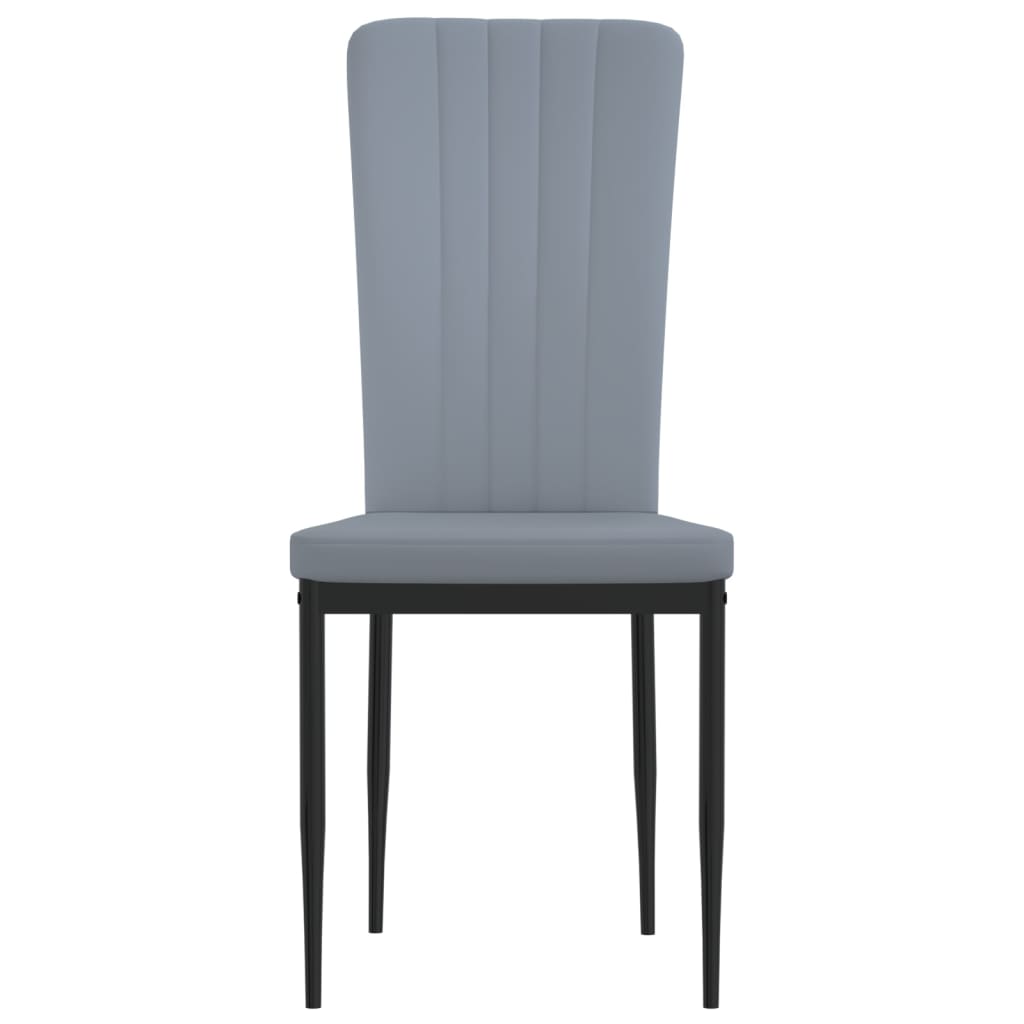 spisebordsstole 4 stk. velour lysegrå