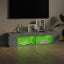 tv-skab med LED-lys 135x39x30 cm betongrå