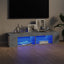 tv-skab med LED-lys 135x39x30 cm betongrå