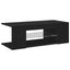 tv-bord med LED-lys 90x39x30 cm sort