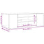 tv-bord med LED-lys 90x39x30 cm sort
