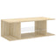 tv-bord med LED-lys 90x39x30 cm sonoma-eg