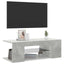 tv-bord med LED-lys 90x39x30 cm betongrå
