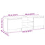 tv-skab med LED-lys 120x30x36 cm hvid