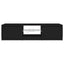 tv-bord med LED-lys 140x40x36 cm sort