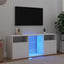 tv-skab med LED-lys 120x30x50 cm hvid