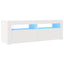 tv-skab med LED-lys 120x35x40 cm hvid