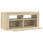 tv-bord med LED-lys 90x35x40 cm sonoma-eg