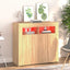 skænk med LED-lys 80x35x75 cm sonoma-eg